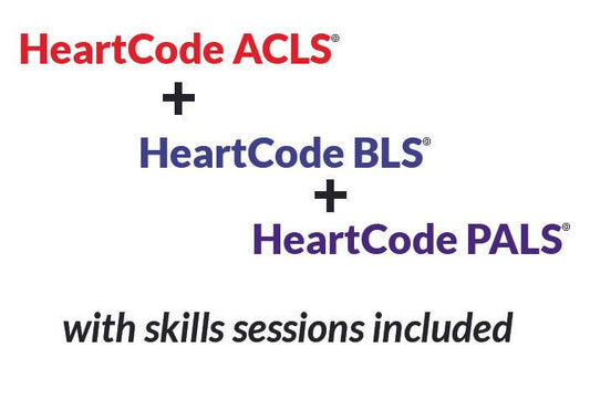 HeartCode Complete BLS, ACLS, PALS Bundle - Online AHA HeartCode Courses with Skills Sessions Included